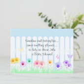 Daisy Garden Baby Shower-uitnodigingen Kaart (Staand voorkant)