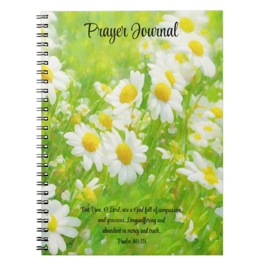 Daisy Garden Bible Verse Faith Prayer Journal Notitieboek (Voorkant)