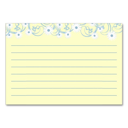 Daisy Garden Blue Recept Kaart (Achterkant)