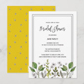 Daisy Garden Bruids Douche Uitnodiging (Voorkant / Achterkant)