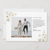 Daisy Garden Flowers Weddenschap Foto Bedankkaart (Achterkant)