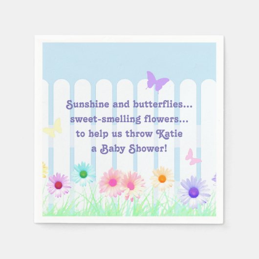 "Daisy Garden" — gedicht Servet (Voorkant)