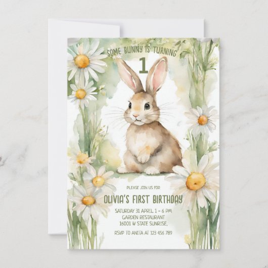 Daisy Garden Sommige konijntje is een Kaart (Voorkant)