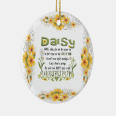 Daisy, geef me het antwoord. keramisch ornament (Rechts)