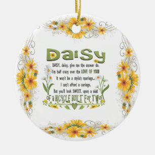 Daisy, geef me het antwoord. keramisch ornament