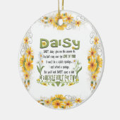 Daisy, geef me het antwoord. keramisch ornament (Links)