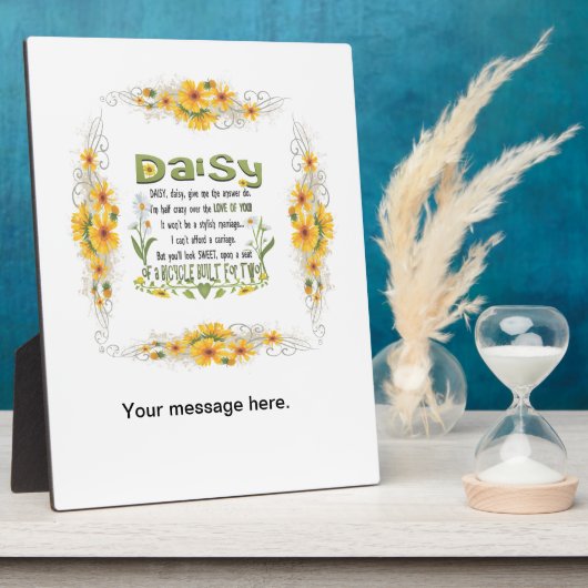 Daisy, geef me je antwoord. fotoplaat (Zijkant)