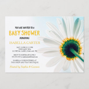 Daisy Geel Baby shower Kaart