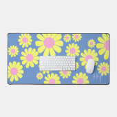 Daisy Geel Blauw Bureau Mat (Keyboard & Muis)