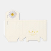 Daisy Geel Wit Kant Bruiloft Dank u Bedankdoosjes (Uitgevouwen)