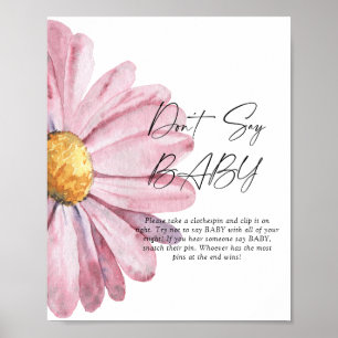 Daisy - Geen baby Poster zeggen