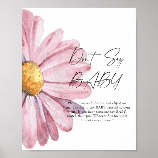 Daisy - Geen baby Poster zeggen (Voorkant)