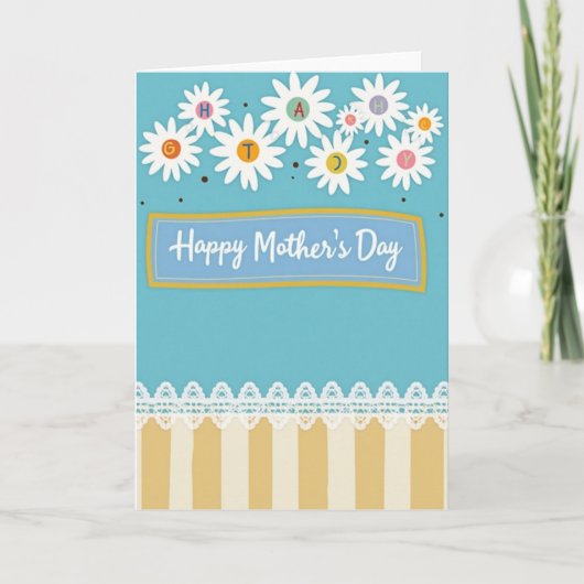 Daisy Gelukkig Moederdag Kaart (Voorkant)