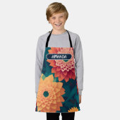 Daisy Geometrisch Kleurrijk Gepersonaliseerd Patro Schort (Gedragen)