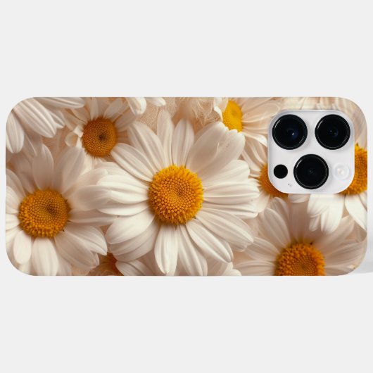 Daisy geperste bloem botanische bloemen Case-Mate iPhone case (Achterkant (horizontaal))