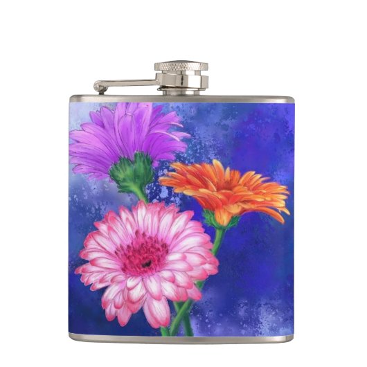 Daisy Gerbera Flask Heupfles (Voorkant)