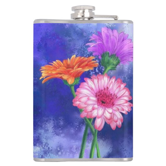 Daisy Gerbera Flask Heupfles (Achterkant)