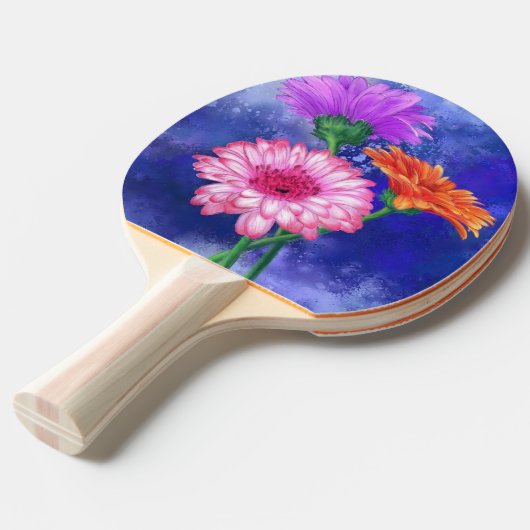 Daisy Gerbera Ping Pong Paddle Tafeltennisbatje (Voorkant Gekanteld)