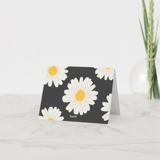 Daisy gevouwen bedankkaart (Achterkant)