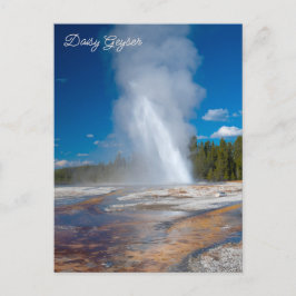 Daisy Geyser breekt Yellowstone National Park uit Briefkaart