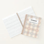 Daisy Gingham Spiral Notitieboek (Binnen)