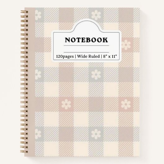 Daisy Gingham Spiral Notitieboek (Voorkant)