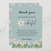 Daisy Girl 1e verjaardag Bedankkaart (Voorkant / Achterkant)