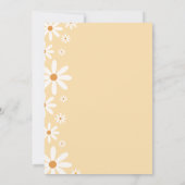 Daisy Girl 1st Birthday Flower Theme Kaart (Achterkant)