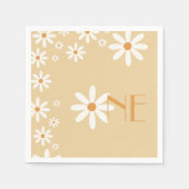 Daisy Girl 1st Birthday Flower Theme Servet (Voorkant)