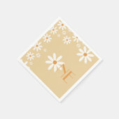 Daisy Girl 1st Birthday Flower Theme Servet (Hoek)