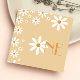 Daisy Girl 1st Birthday Flower Theme Servet