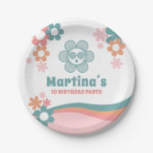 Daisy Girl Verjaardagsfeestje Papieren Bordje (Voorkant)