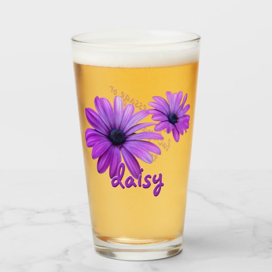 Daisy Glass Personaliseer Daisies Bril & Decor Glas (Voorkant gevuld)
