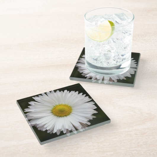 Daisy Glazen Onderzetter (Schuin)
