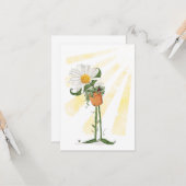 Daisy glimlacht op de zomerzonneschijn kaart (Voorkant / Achterkant in situ)