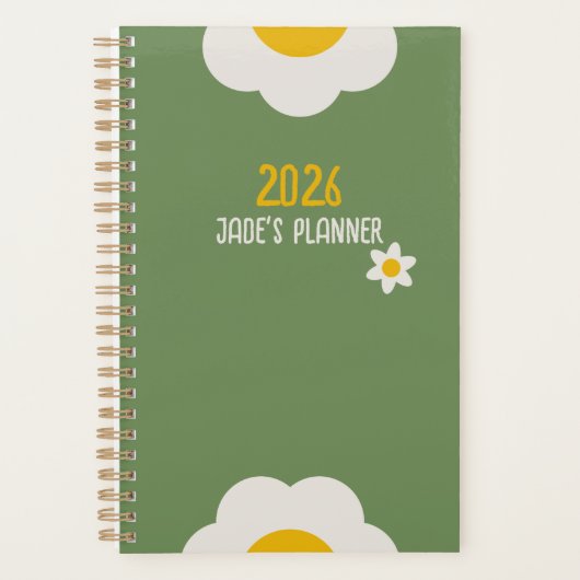 DAISY GREEN - 2026 Floral Planner (Voorkant)
