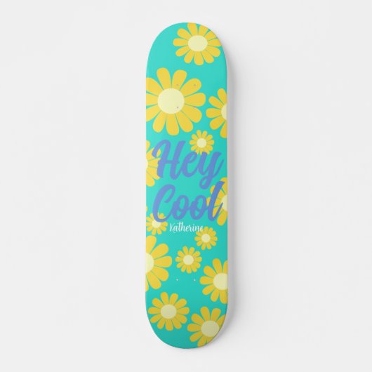Daisy Green Blauwgroen Persoonlijk Skateboard (Voorkant)