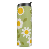Daisy Green Bloemen Thermische Tumbler Thermosbeker (Gedraaid links)