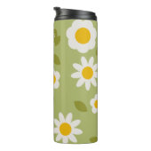 Daisy Green Bloemen Thermische Tumbler Thermosbeker (Geroteerd rechts)