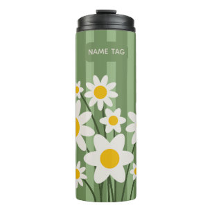 Daisy Green Bloemen Thermische Tumbler Thermosbeker