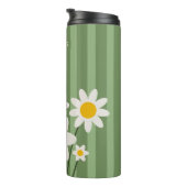 Daisy Green Bloemen Thermische Tumbler Thermosbeker (Geroteerd rechts)