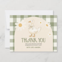  Daisy Green Goose Baby shower Gingham