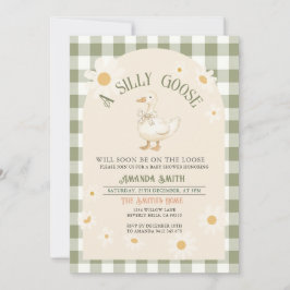 Daisy Green Goose Baby shower Kaart