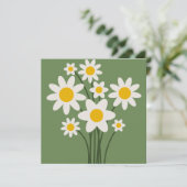 DAISY GREEN - Moederdag Floral Invitation Kaart (Staand voorkant)