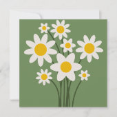 DAISY GREEN - Moederdag Floral Invitation Kaart (Voorkant)