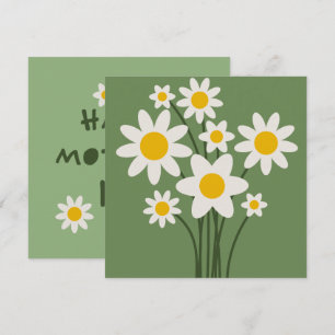 DAISY GREEN - Moederdag Floral Invitation Kaart