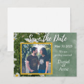 Daisy Green Save the Date Kaart (Voorkant / Achterkant)