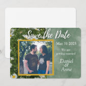 Daisy Green Save the Date Kaart (Voorkant / Achterkant)