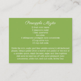 Daisy Green Wedding Signature Drink Recipe Informatiekaartje