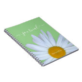 Daisy Green White Script spiraal foto Notitieboek (Rechterzijde)